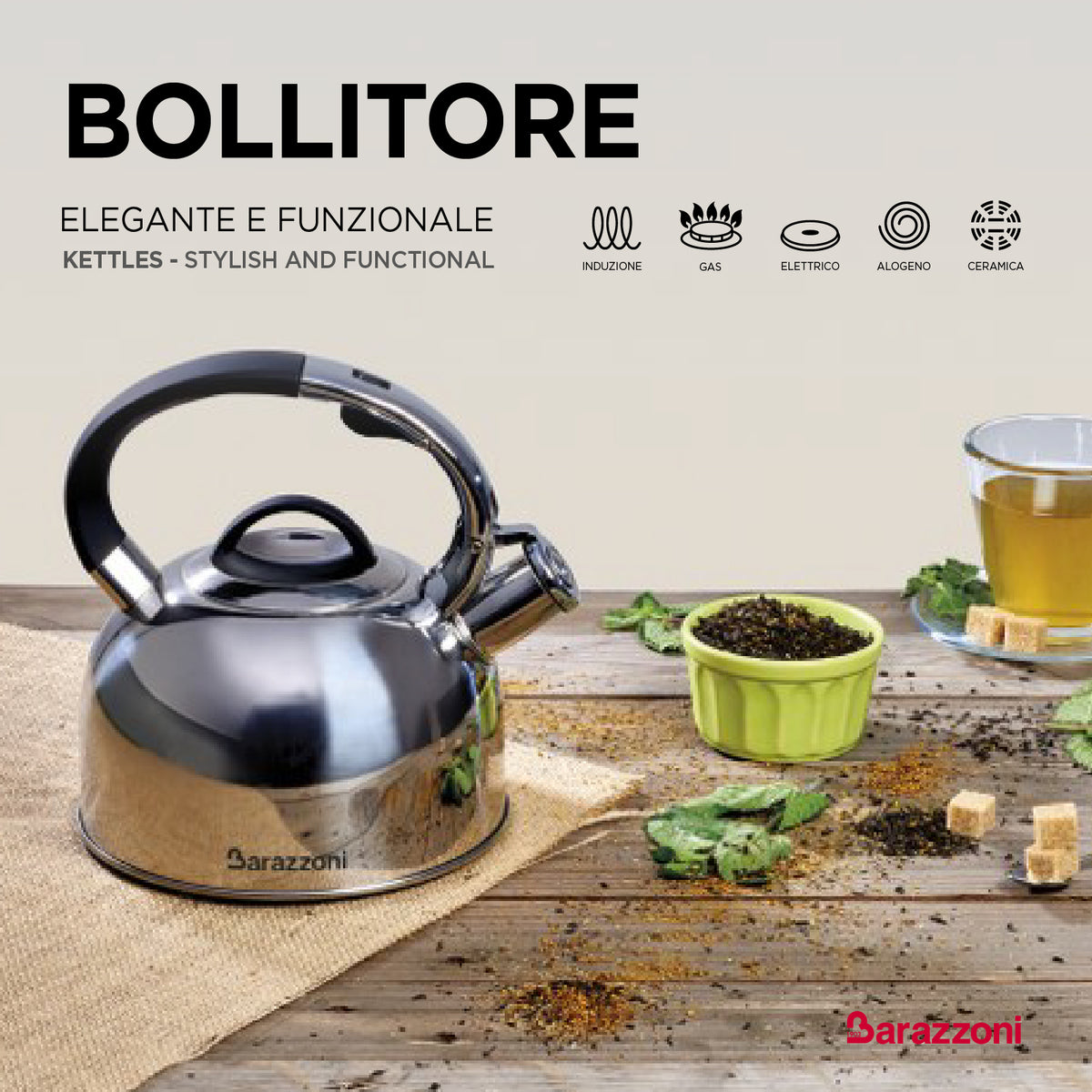 Bollitore nero lucido
