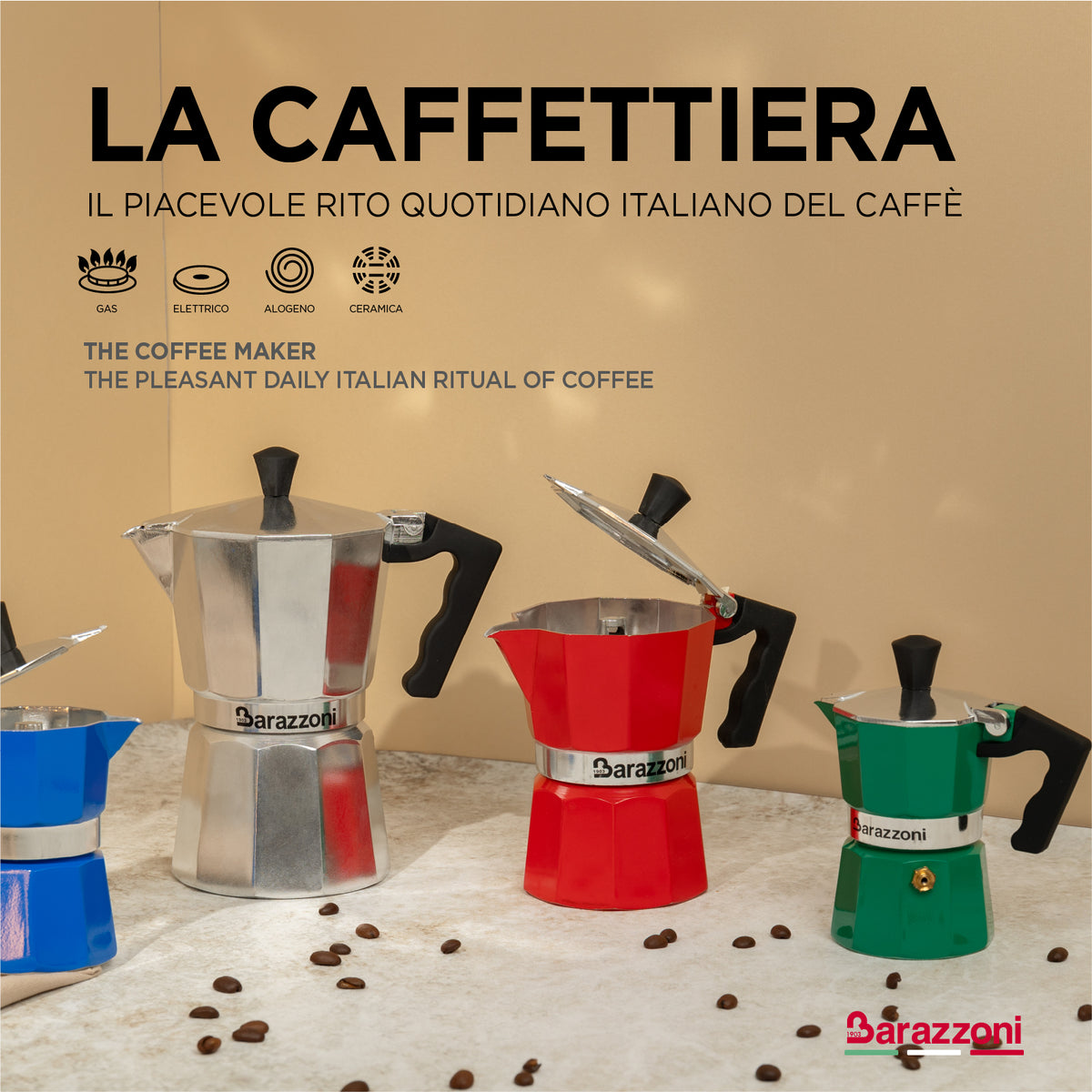 Caffettiera Alluminio - rossa