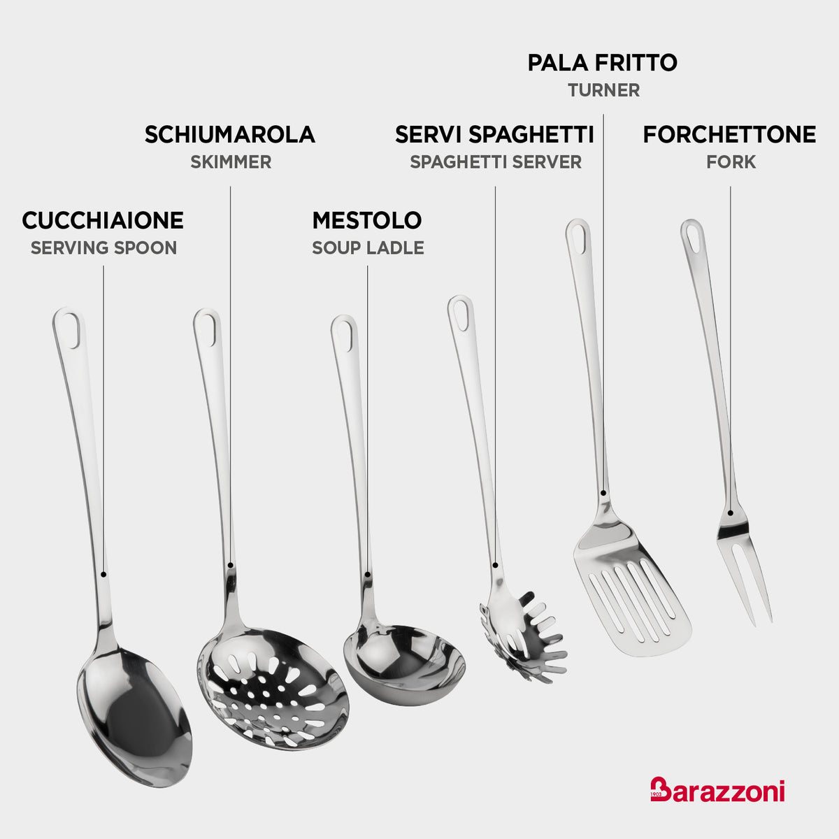 Mediterranea - set mestoli 6 pezzi