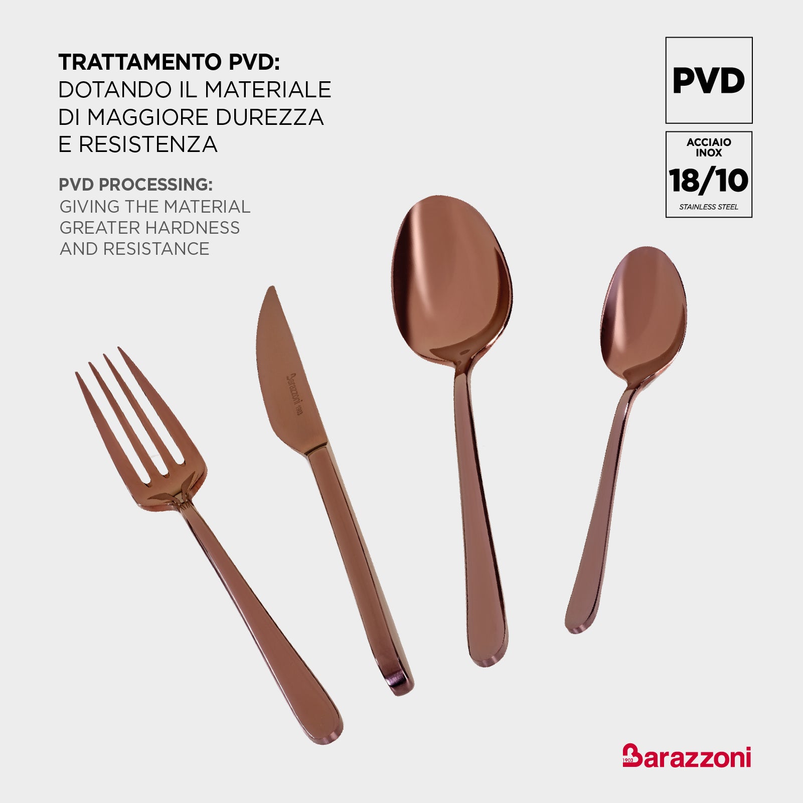 Malachite bronzo lucido - set posate 24 pezzi