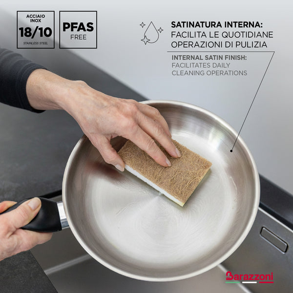 Set inox 2 pezzi - Padelle 20 cm + 24 cm