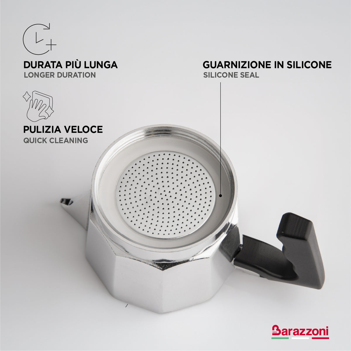 Caffettiera Alluminio - azzurra