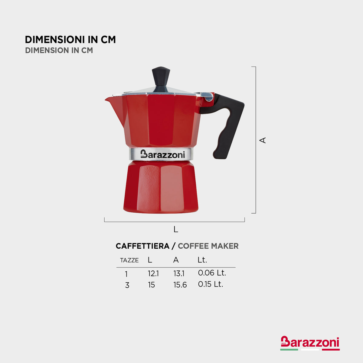 Caffettiera Alluminio - azzurra