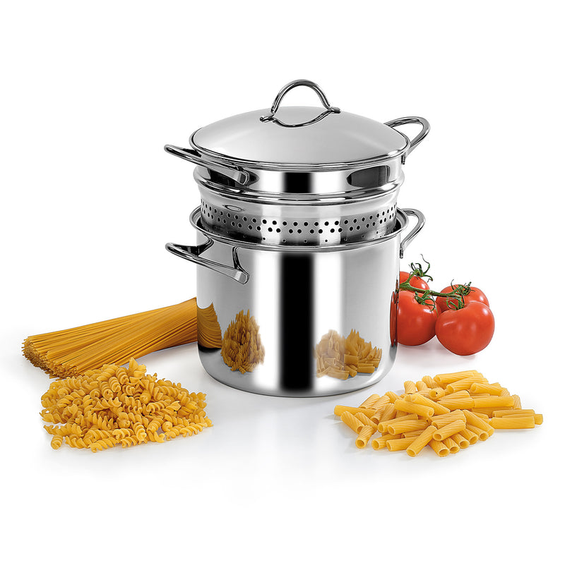 Pasta cooker with thermo-diffuser base