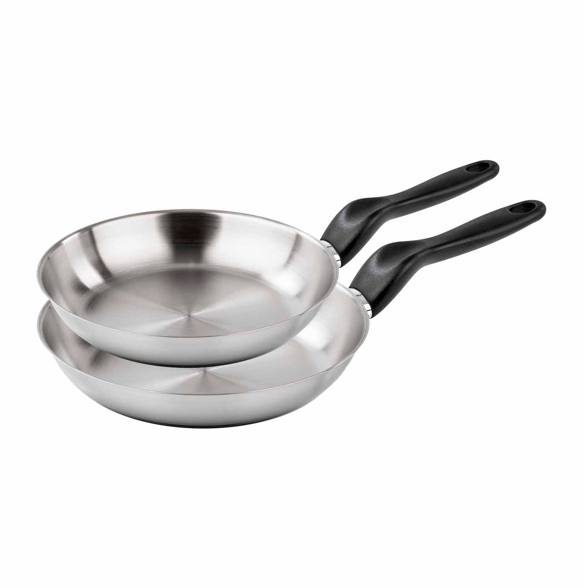 Set inox 2 pezzi - Padelle 20 cm + 24 cm