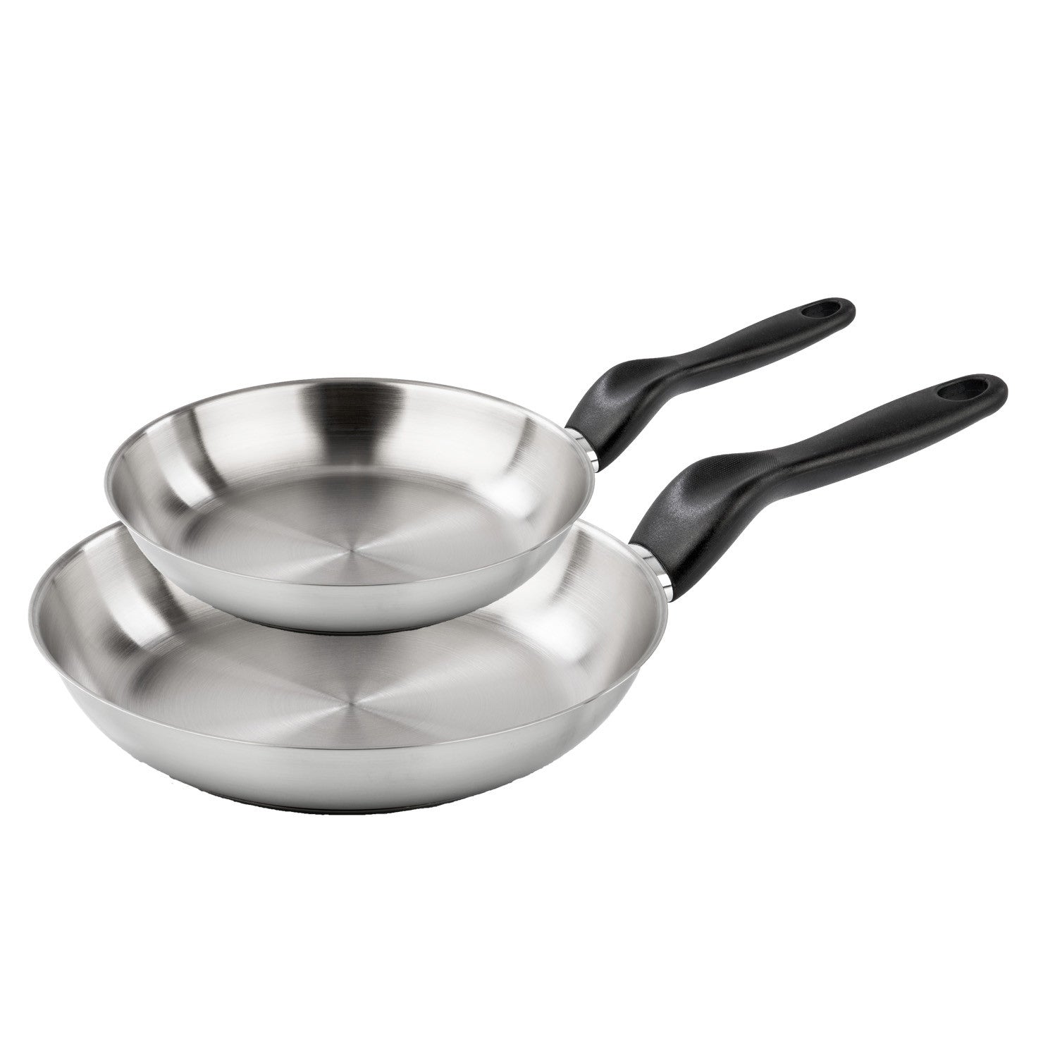 Set inox 2 pezzi - Padelle 20 cm + 28 cm