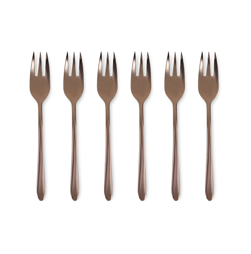 Malachite bronzo lucido- set 6 forchette dolce