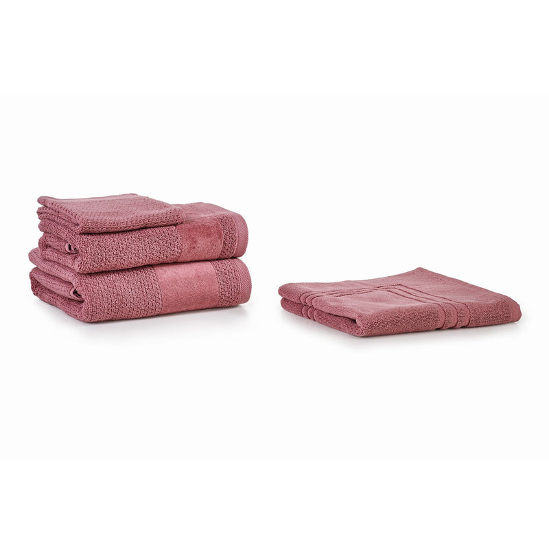 Doppio Ritorto - asciugamano ospite rosa antico
