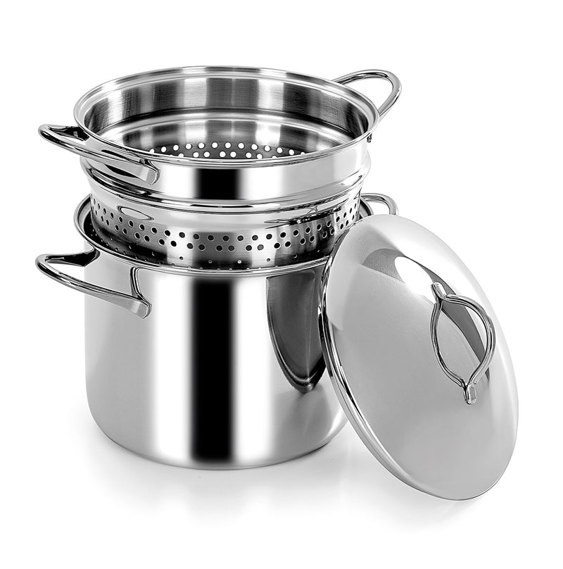 Pasta cooker with thermo-diffuser base