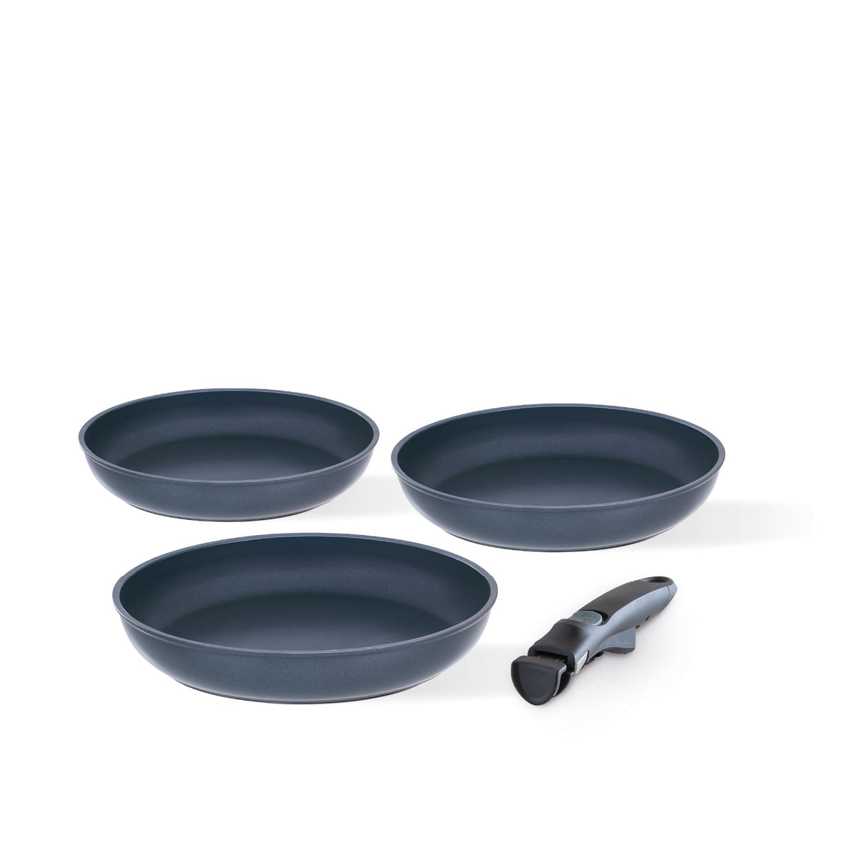 Ceramic Tris - set of 3 pans 20/24/28 cm + detachable handle