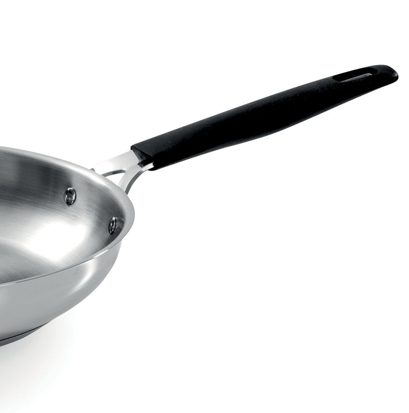 Set 4 pezzi acciaio inox - padelle cm 20-24-28 + Wok