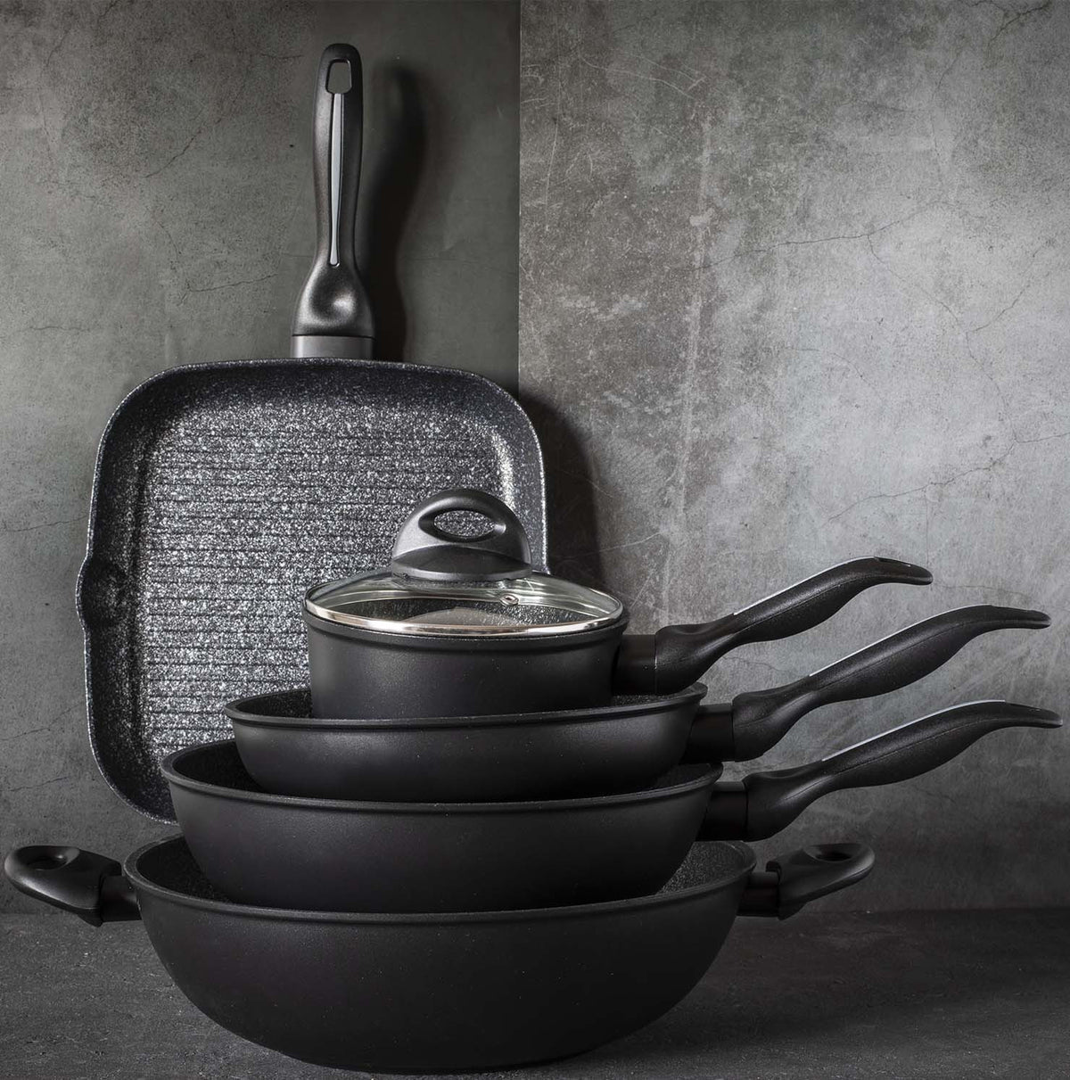 Tris antiaderente - set padelle cm  20/24/28