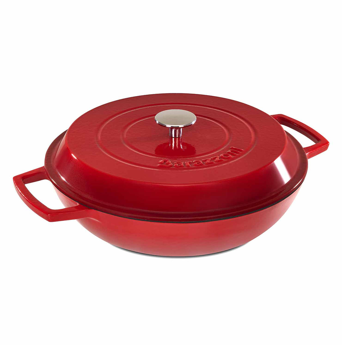 Tegame con coperchio - rosso laccato
