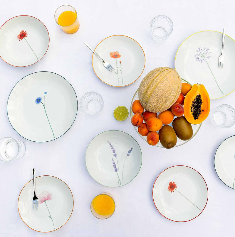 Flower Field - set of 18 plates