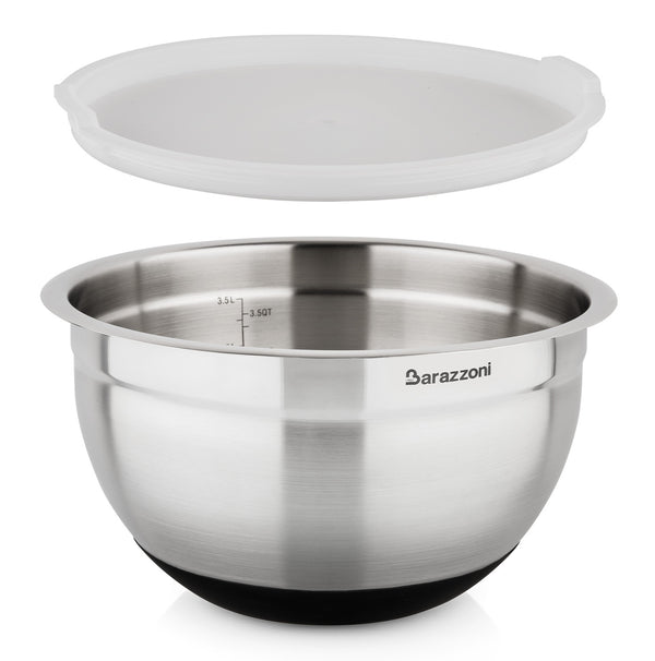 Bowl acciaio inox e silicone con coperchio