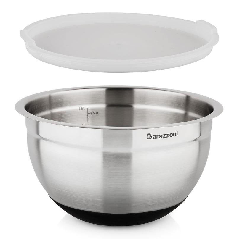 Bowl acciaio inox e silicone con coperchio